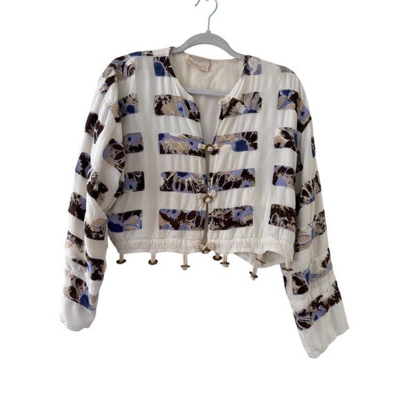 Native Wear Design Unique Boho Cropped Button-Up Jacket With Tassel Details - Picture 1 of 13
